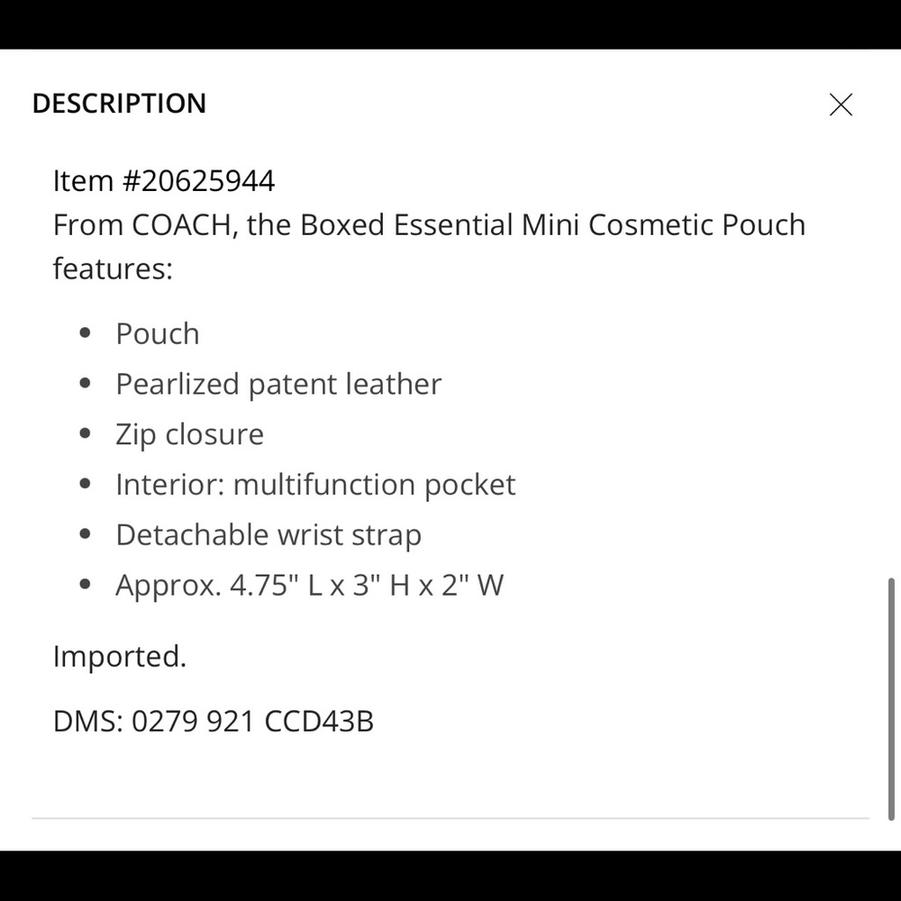 Coach Red Patent Signature
Cosmetic Case - Picture 5 of 8